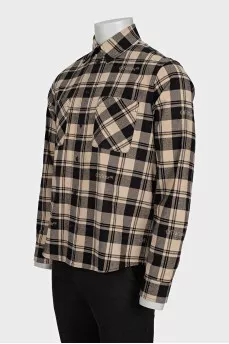 Men's oversized plaid shirt