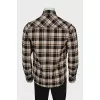 Men's oversized plaid shirt