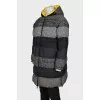 Men's combined elongated down jacket