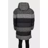 Men's combined elongated down jacket