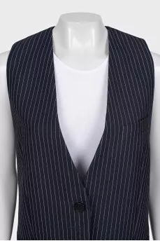 Striped wool vest