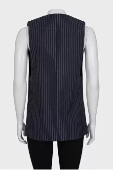 Striped wool vest