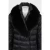 Black quilted coat