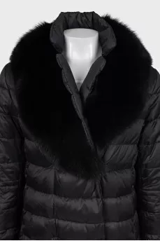 Black quilted coat
