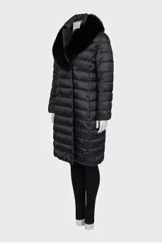 Black quilted coat