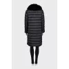 Black quilted coat