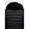 Black quilted coat