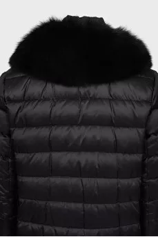 Black quilted coat