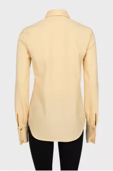 Yellow straight-cut shirt