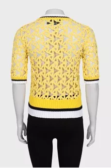 Openwork straight cut top