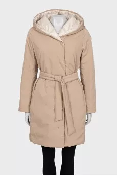 Reversible hooded coat