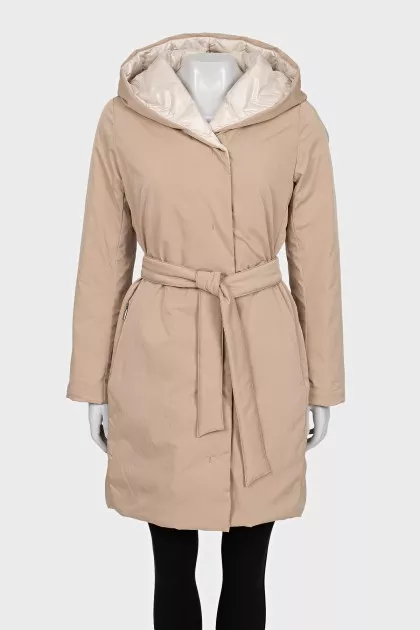 Reversible hooded coat