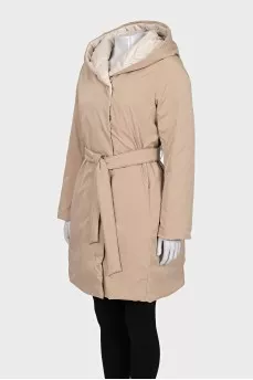Reversible hooded coat