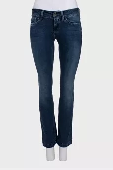 Сині джинси skinny fit на низькій посадці