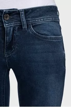 Сині джинси skinny fit на низькій посадці