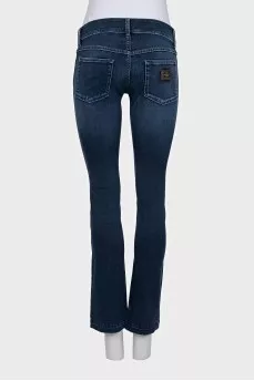 Сині джинси skinny fit на низькій посадці