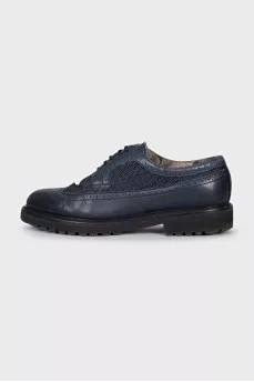 Men's blue lace-up brogues