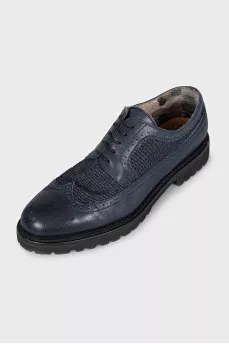 Men's blue lace-up brogues
