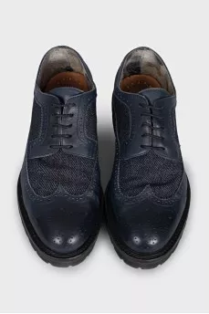 Men's blue lace-up brogues