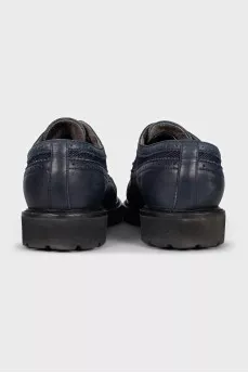 Men's blue lace-up brogues