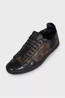 Men's canvas sneakers with a signature print