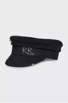 Wool caps with gold decor
