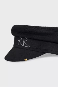 Wool caps with gold decor