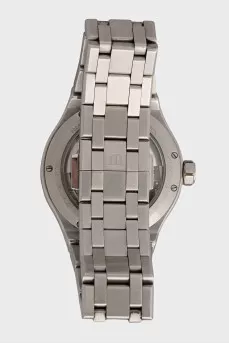 Silver watch with diamonds
