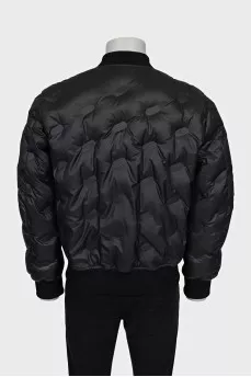Men's black embossed jacket
