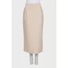 Beige midi skirt