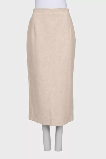Beige midi skirt