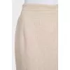 Beige midi skirt