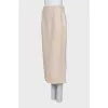 Beige midi skirt