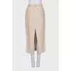 Beige midi skirt