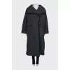 Quilted coat with a wide collar