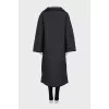 Quilted coat with a wide collar