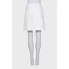 Straight-cut mini skirt with buttons
