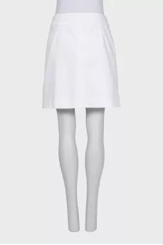 Straight-cut mini skirt with buttons