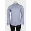 Men's straight button-down shirt