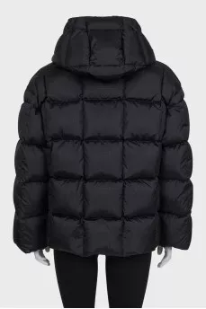Straight button down jacket with tag