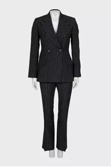 Pinstripe wool suit