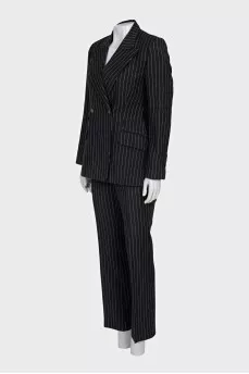 Pinstripe wool suit