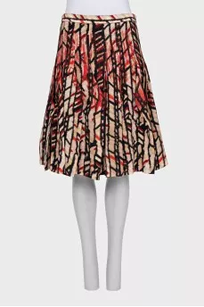 Full printed silk skirt