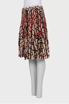Full printed silk skirt