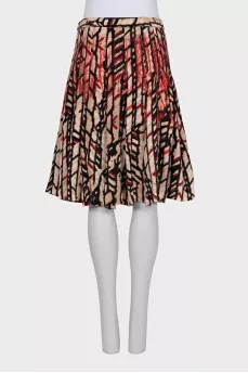 Full printed silk skirt