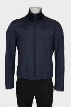 Men's blue zip-up jacket