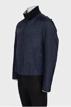 Men's blue zip-up jacket