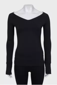 Black pullover with tag