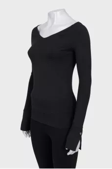 Black pullover with tag