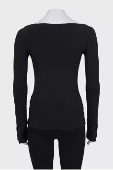Black pullover with tag